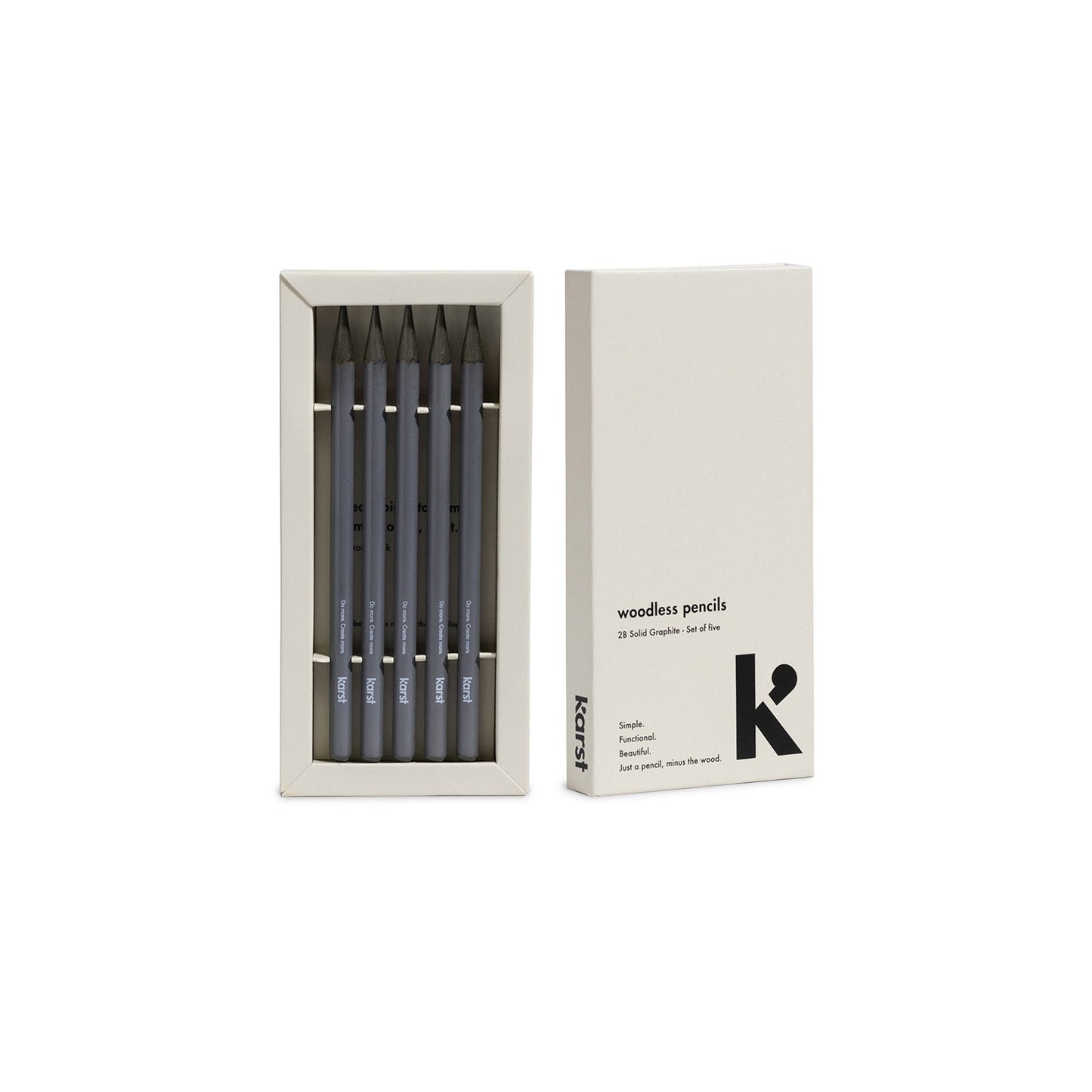 Karst Woodless Pencils 2B 5 Pack - Grey