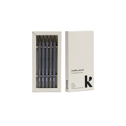 Karst Woodless Pencils 2B 5 Pack - Grey