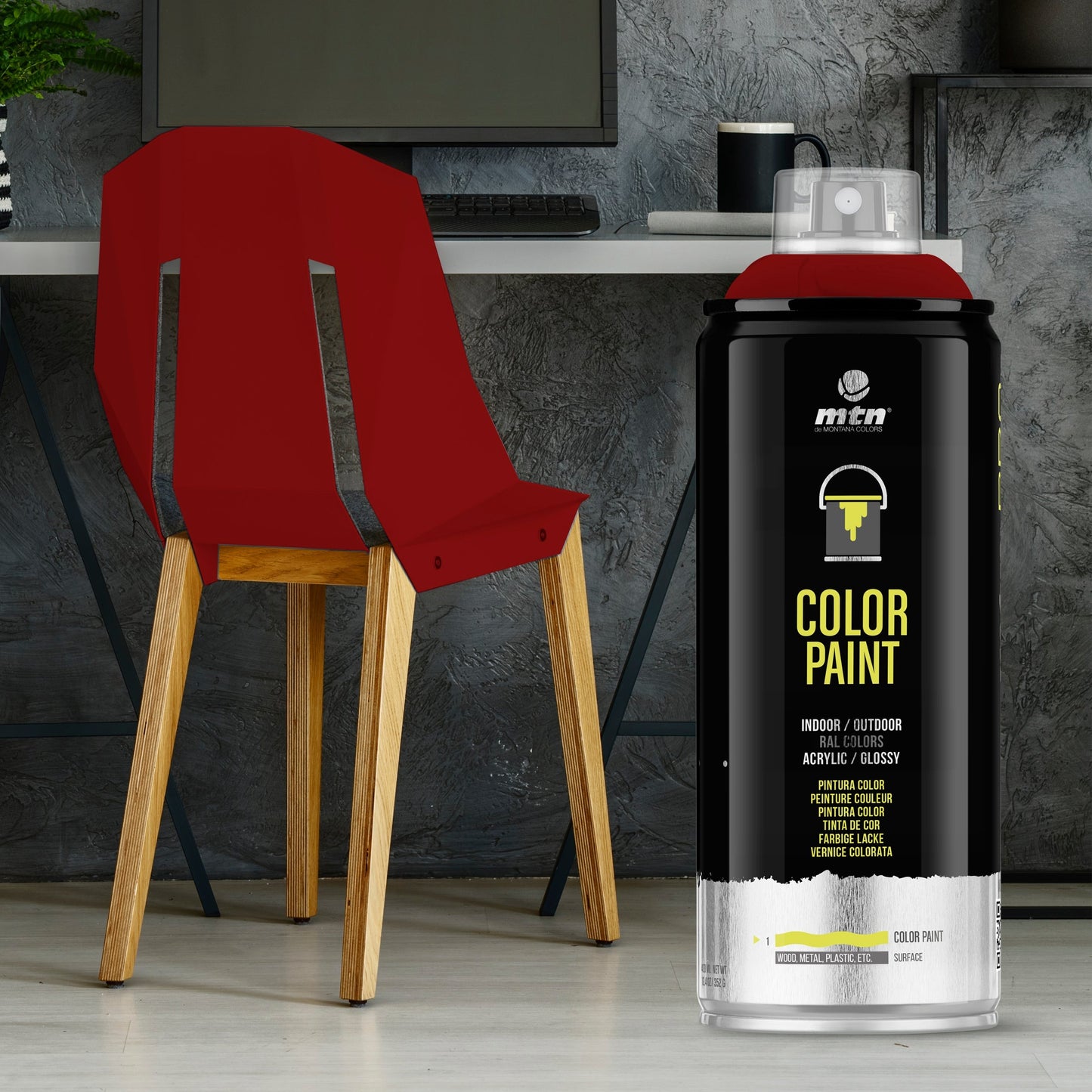 MTN PRO Spray Paint 400ml RAL 3004 - Purple Red